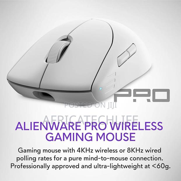 Alienware Pro 2.4ghz Wireless + Usb Gaming Mouse - Lunar Light · Photo 3