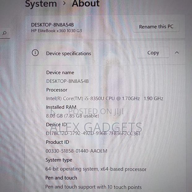 Laptop HP EliteBook X360 1030 G3 8GB Intel Core I5 SSD 256GB photo 3