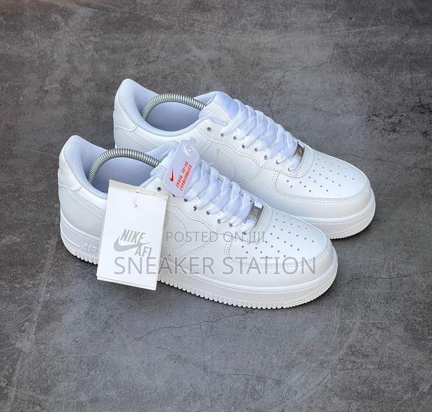 Nike Air Force 1 All White Sneaker · Photo 3