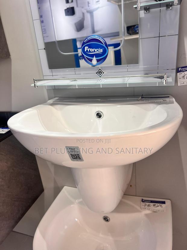 Frencia Hanging Basin_complete_wash Hand Basin With Short Stand · Photo 3