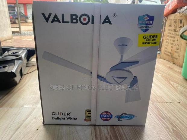 Valbona Glider 1200mm Ceiling Fan – Delight White, 3-Year Warranty