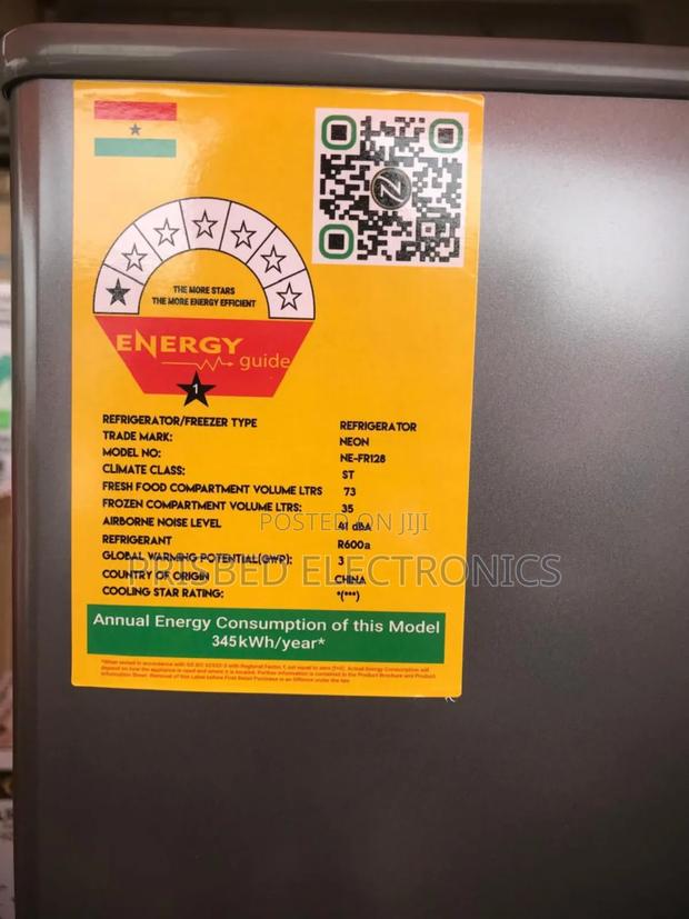 Neon Double Door Fridge 108 Litres Top Freezer photo 6