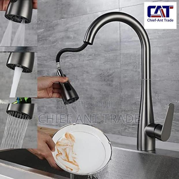 Pull to Spray Kitchen Faucet Tap. Dark Ash · Photo 2