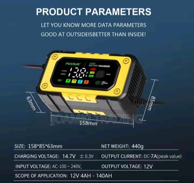 12v7a Car Battery Charger, Smart Battery Charger, Pulse Repair photo 3