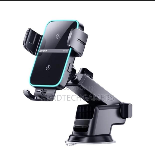 Joyroom 15w Dual-Coil Wireless Car Charger Holder (Dashboard) Black · Photo 4
