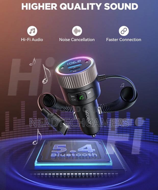Joyroom Jr-Ccb02 60w Car Wireless Fm Transmitter photo 3