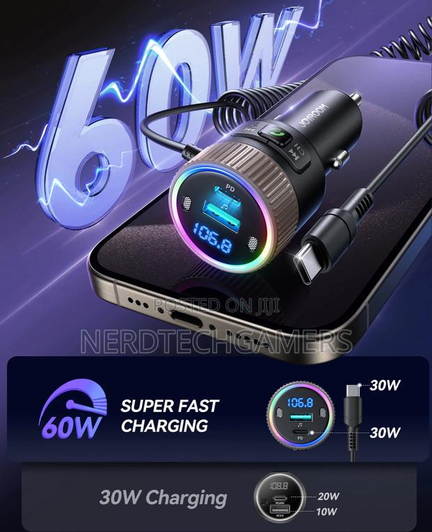 Joyroom Jr-Ccb02 60w Car Wireless Fm Transmitter photo 5