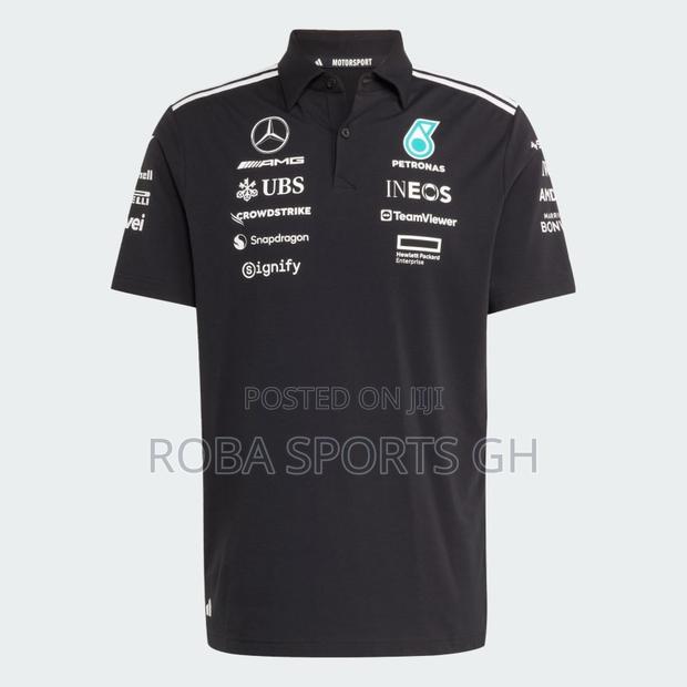 2025 Mercedes Amg Petronas Adidas F1 Team Polo - Black