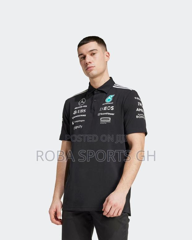 2025 Mercedes Amg Petronas Adidas F1 Team Polo - Black