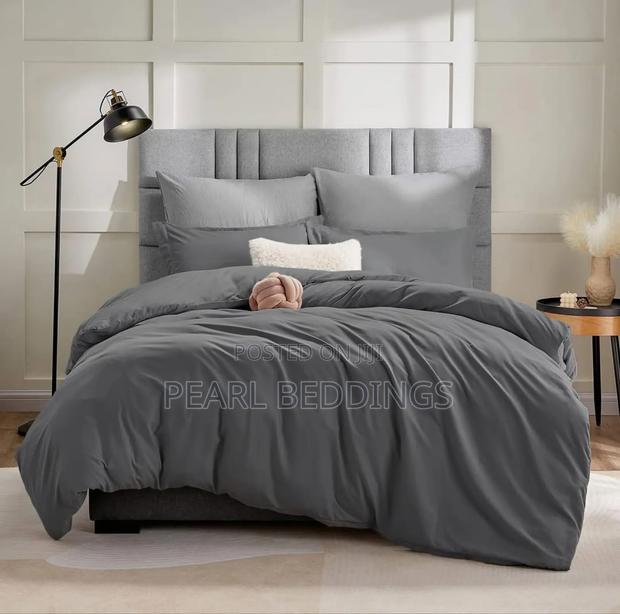 Luxurious Egyptian Cotton 7pcs Plain Color Duvet Set Available photo 2