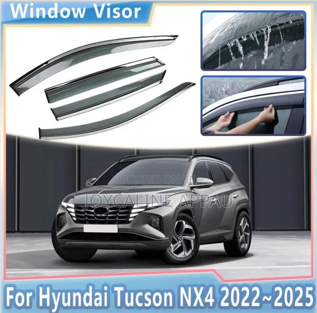 Original Tucson LWB 2015 to 2021 Window Visor/Rain Guard Chrome photo 5