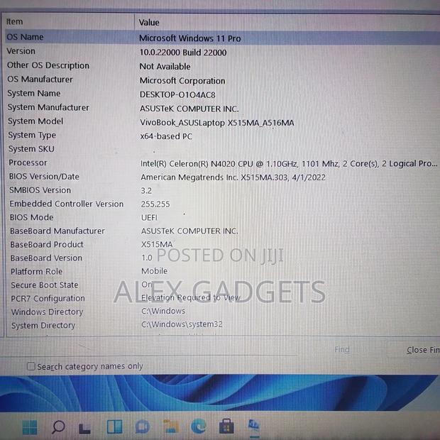 Laptop Asus 4GB Intel Celeron SSD 128GB photo 3