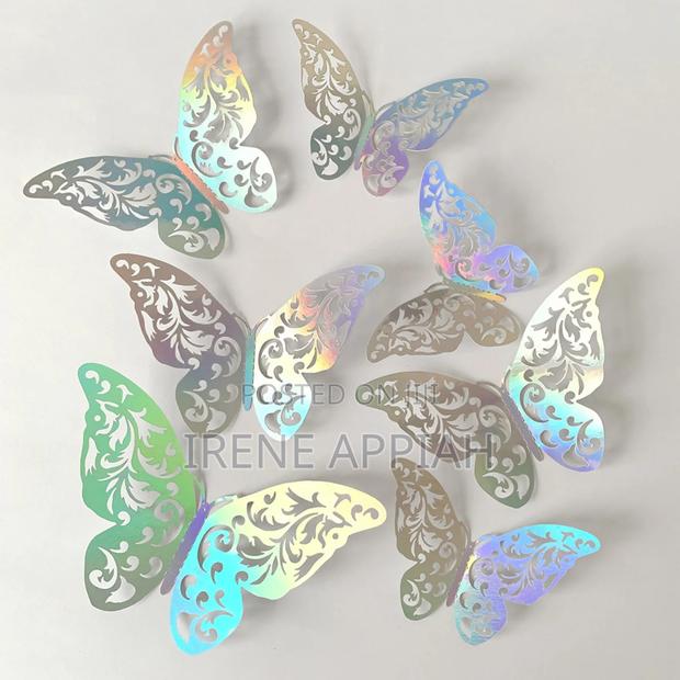 Silver Butterfly Stickers for Home and Events Decor · Photo 3