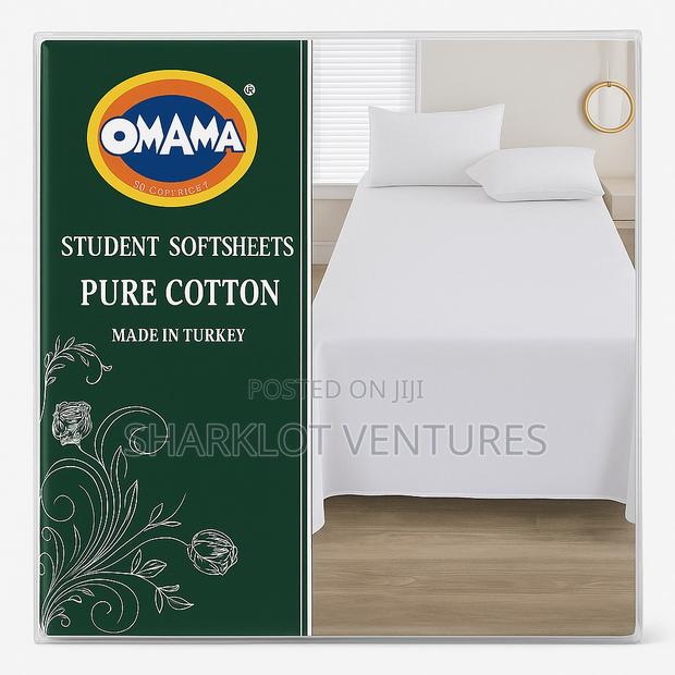Cotton Student's Bedsheet With 1 Pillow Case-White photo 2