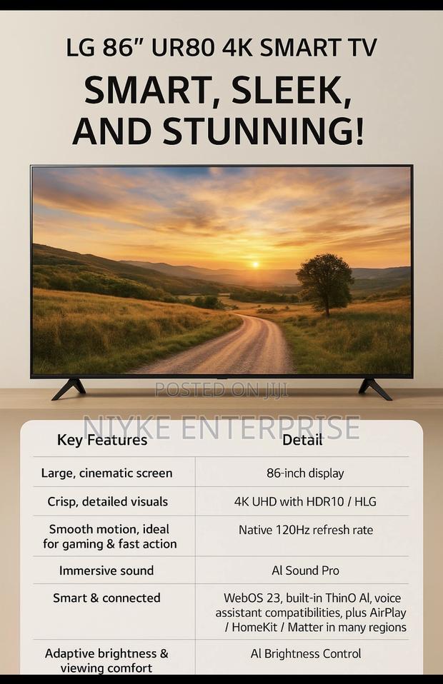 Lg 86-inch Ur80 4k Smart Tv photo 2