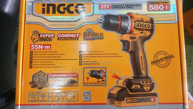Ingco Cordless Brushless Compact Drill - Battery Charger 55nm 20v photo 3