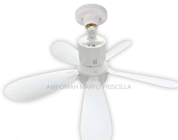 Solar Rechargeable Lamp Holder Fan Light photo 4