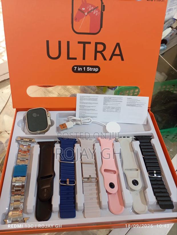 New Version Ultra 7-in-1 Straps Smart Watch - Multicolors photo 2