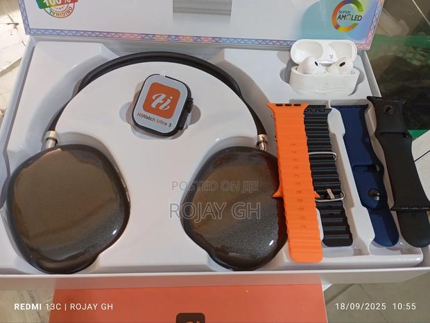 MVP-280 Combo Pack – Smart Watch + Headphones + Airpods - Black photo 3