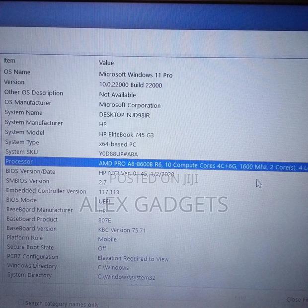 Laptop HP EliteBook 745 8GB AMD A8 SSD 256GB photo 3