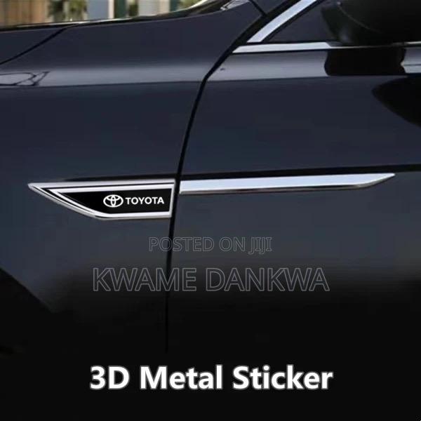 2 Pcs Metal Car Fender Decoration Stickers With Car Model Logo. photo 2