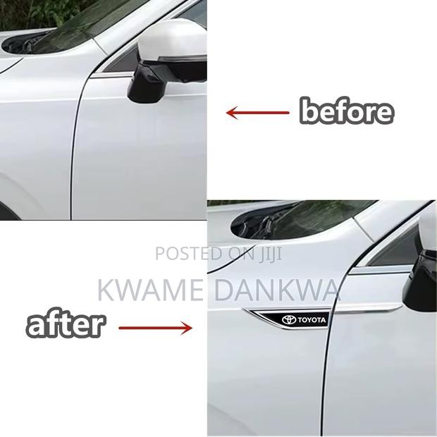 2 Pcs Metal Car Fender Decoration Stickers With Car Model Logo. photo 5