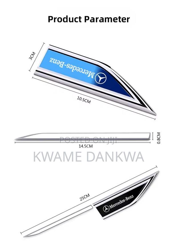 2 Pcs Metal Car Fender Decoration Stickers With Car Model Logo. photo 10