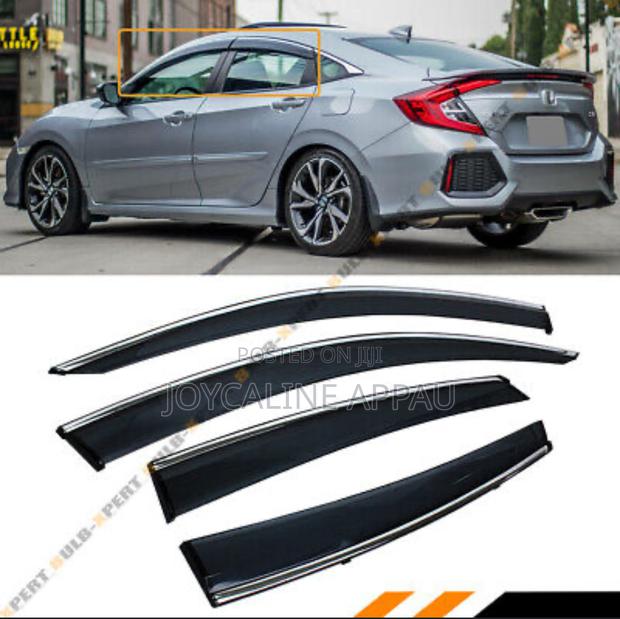 Original Honda Civic 2016 to 2020 Window Door Visor/Rain Guard Chrome photo 5