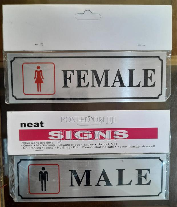 Male Female Restroom Door Signs
