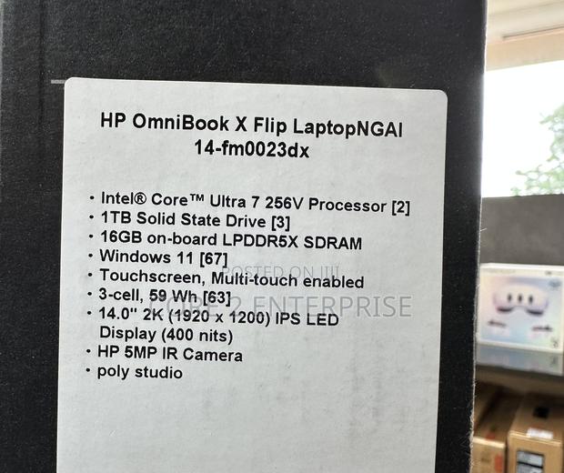 New Laptop HP OmniBook X Flip 14" 16GB Intel Core Ultra 7 SSD 1T photo 2
