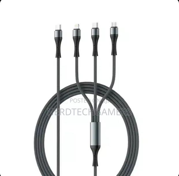 Ldnio 100w 3-in-1 Fast Charging Cable, 3.3ft, Black, photo 2