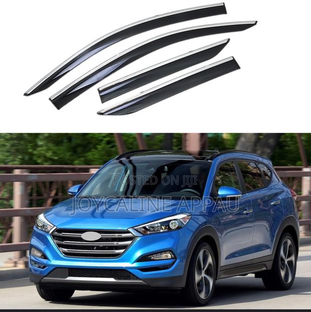Original Tucson LWB 2015 to 2021 Window Visor/Rain Guard Chrome photo 6
