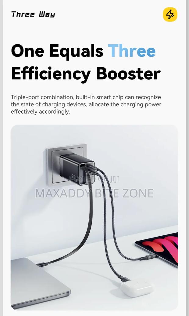 Essager 65w Gan Charger With Retractable Cable Pd Fast Charging photo 4