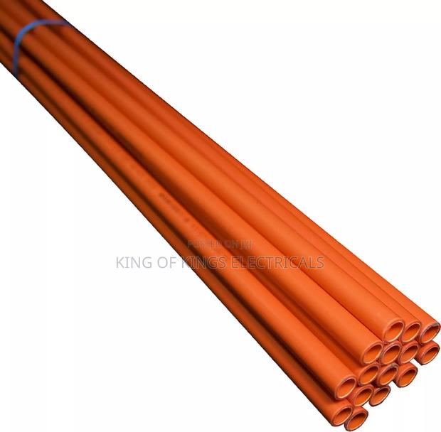 Heavy-Duty Focus Orange PVC Conduit Pipe–Electrical Wiring Protection