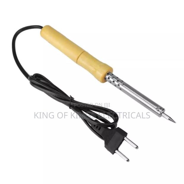 Electric Soldering Iron – (100w) High Heat With Wooden Handle photo 2