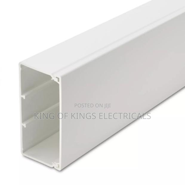 75x100mm(Big) PVC Trunking Cable Management Duct – White