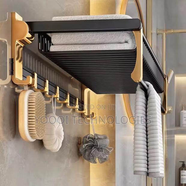 Black Gold Bath Toilet Towel Rack Bathroom Accessories photo 2