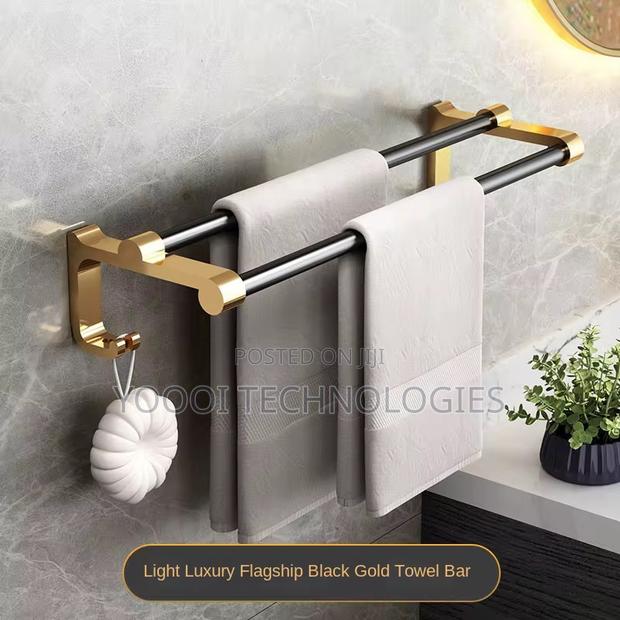 Black Gold Bath Toilet Towel Rack Bathroom Accessories photo 3