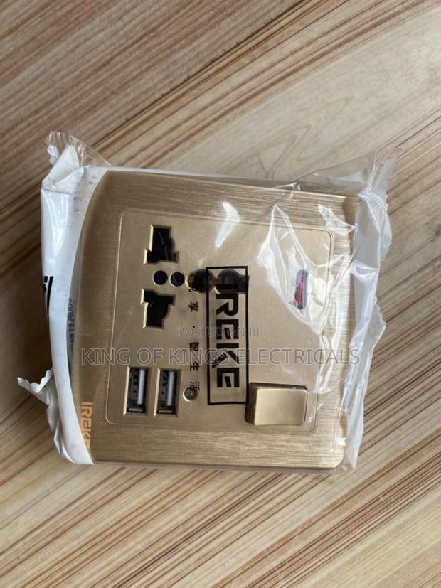 Ireke Universal Wall Socket With Dual Usb Charging Ports(Singlesocket)