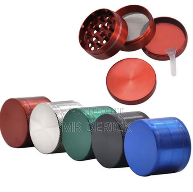 Red Mini 40mm 4 Layers Dry Herb Grinder or Crusher Metal Zinc Alloy photo 2