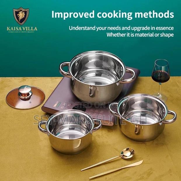 3 Set Stainless Steel Cookware · Photo 4