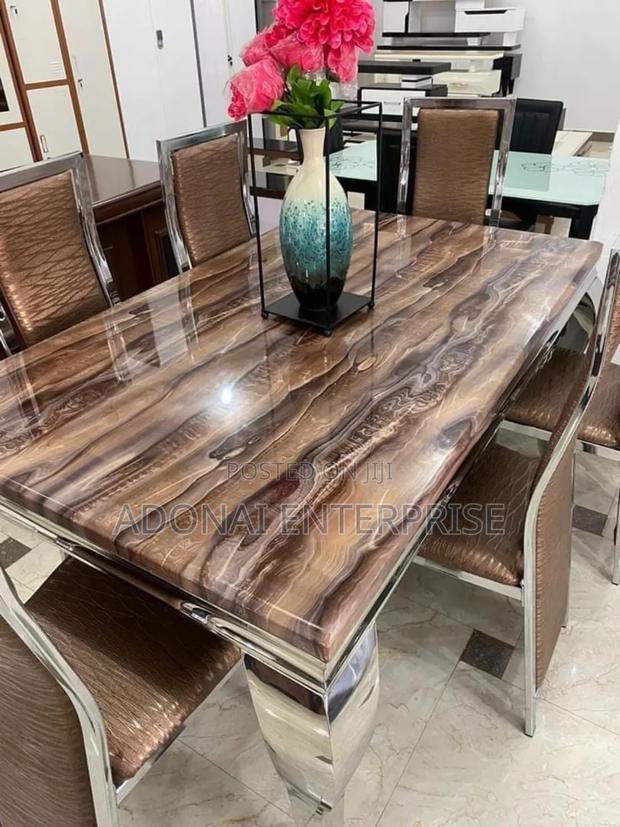 Marble Dining Set 6 Chairs Ghd2fg