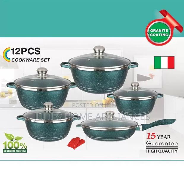 12pcs Granite Nonstick Cookware