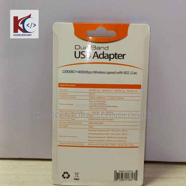 Dual Band Wifi Adapter (Usb, 1200mbps) · Photo 4
