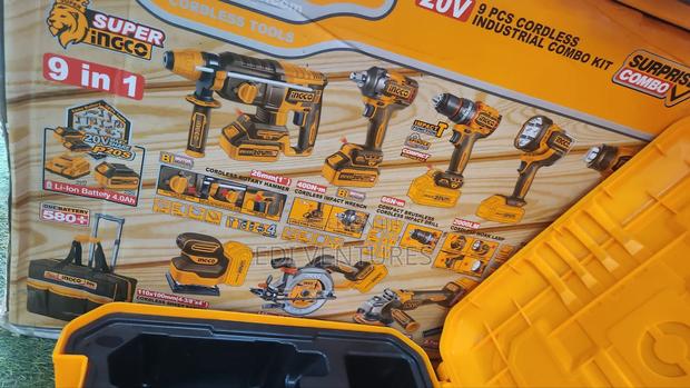 Ingco 9 Pieces In 1 Cordless Industrial Combo Tool Kit photo 2