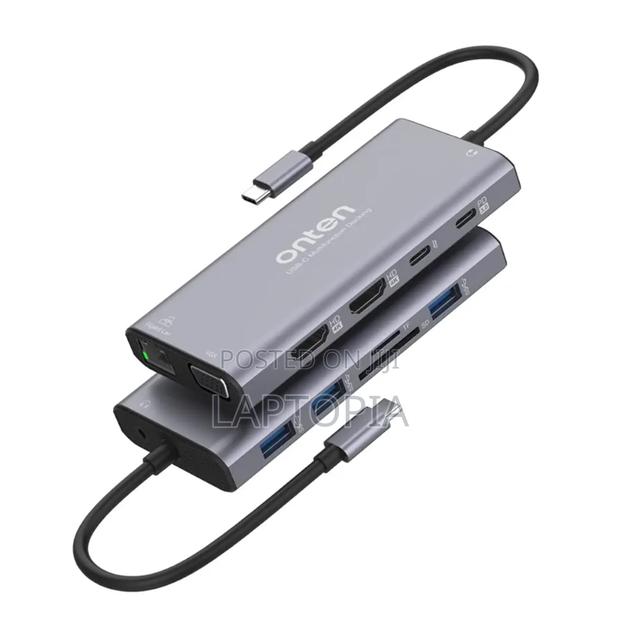 Onten Uc601 Usb-c Hub Dock Station – 12-in-1 ( 2hdmi Ports) photo 2