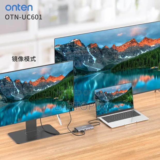 Onten Uc601 Usb-c Hub Dock Station – 12-in-1 ( 2hdmi Ports) photo 3