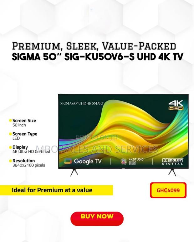 Sigma 50" Uhd Smart Digital Satellite Tv · Photo 3