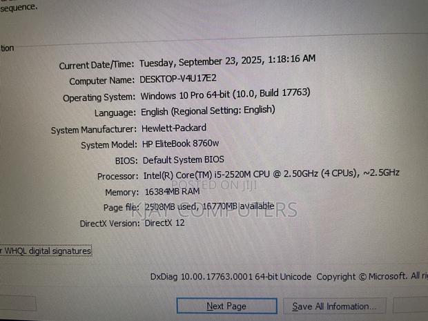 Laptop HP EliteBook 8760W 16GB Intel Core I5 HDD+SSD 128GB photo 6