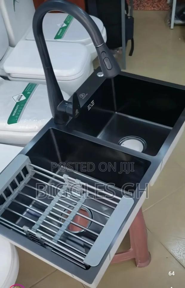Double Bowl Armless Cabinet Sink +Tap · Photo 2